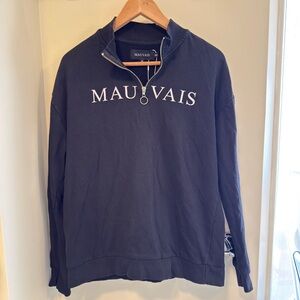 Mauvais Navy Half-Zip Pullover